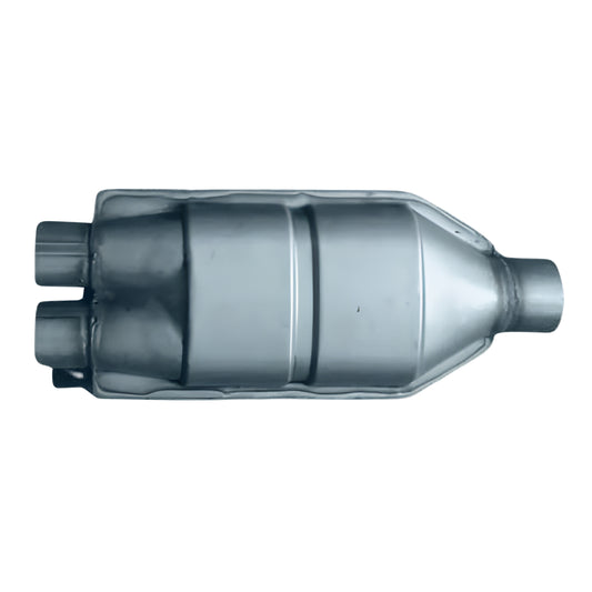 UNIVERSAL CERAMIC CATALYTIC CONVERTER - DOUBLE INPUT AND SINGLE OUTPUT (EURO 4)