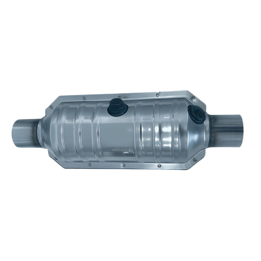 UNIVERSAL CERAMIC CATALYTIC CONVERTER - ROUND02 WITH DOUBLE SENSOR (EURO 5)